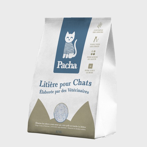Cat Litter startup Minimalistic packaging.