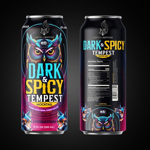 Design a Tin Can Packaging for a mocktail brand