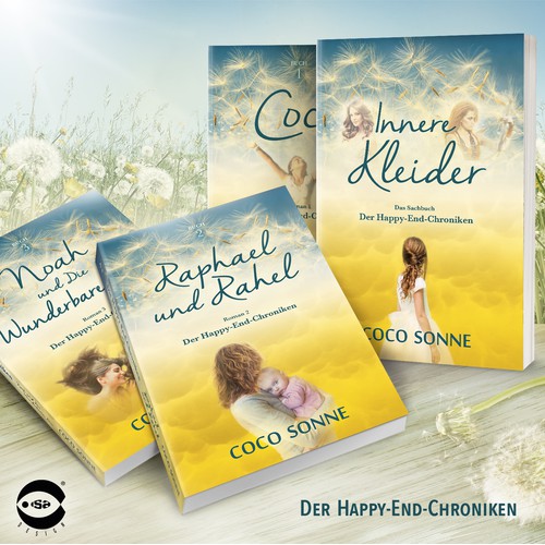 Book covers for "Der Happy-End-Chroniken“ series by Coco Sonne