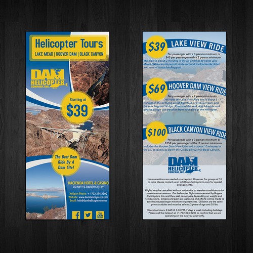 Show us what you've got! We're looking for creative and modern flyer designs for our Helicopter Tour