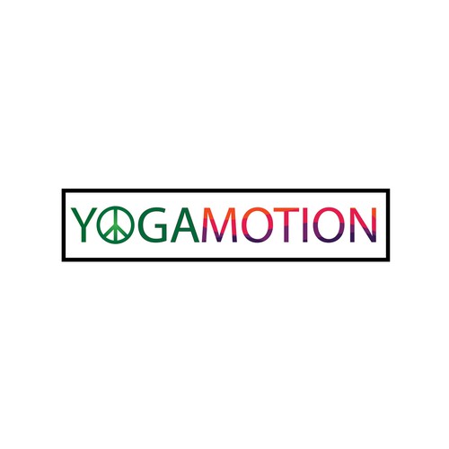 Bold logo concept for yoga motion