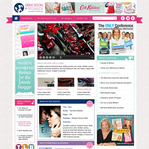 GreatBooksForWomen.com needs a new website design