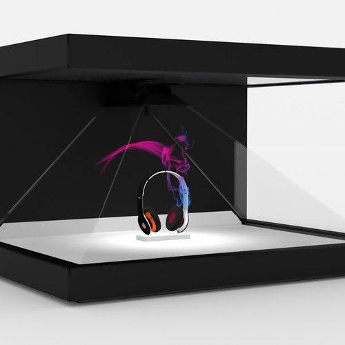 Holographic display with headphone