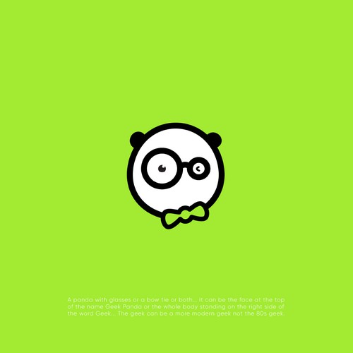 logo concept for geek panda