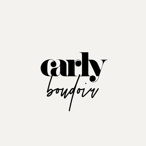 Typographic logo for Boudoir Photography business