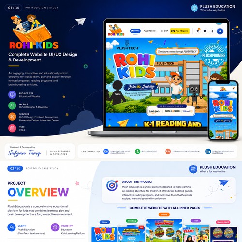 Rohi Kids – Complete Educational Website UI/UX Design & Development