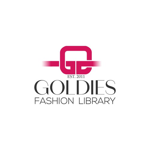 Fashion Logo Design for Goldies Fashion Library