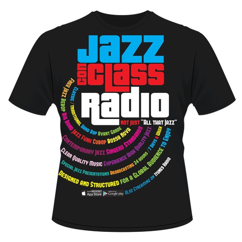 T-Shirt Logo For Online Classic Jazz Radio Station