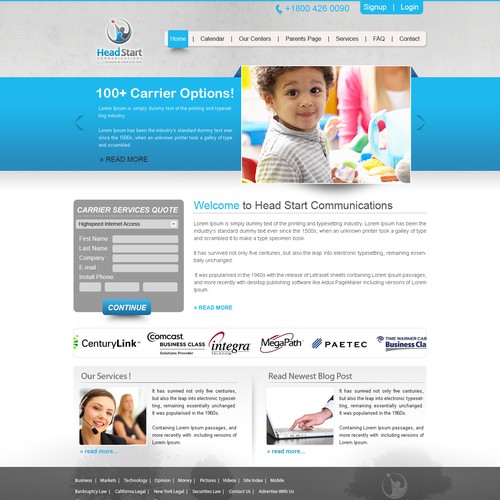 Create the next website design for Head Start Communications