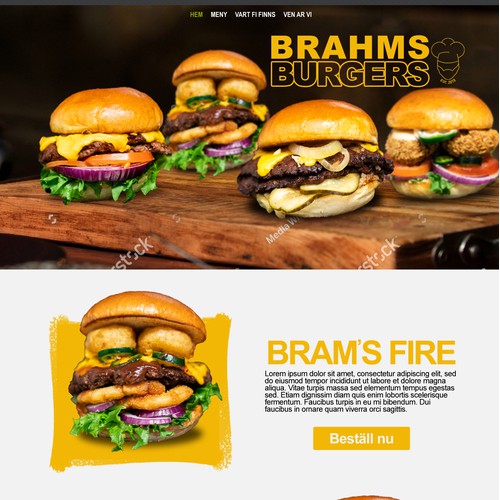 Burger Restaurant Landing Page