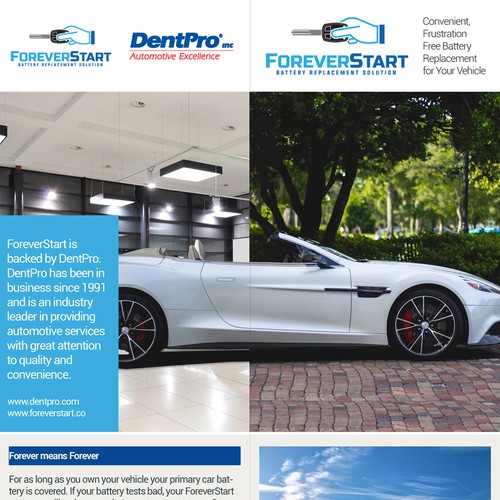 Marketing brochure for an automotive product