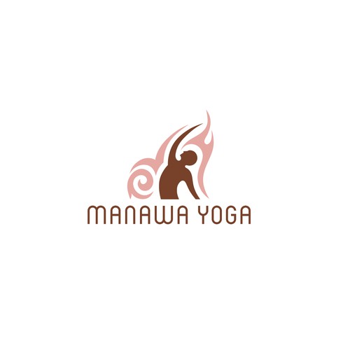 Yoga retreat logo with tribal style