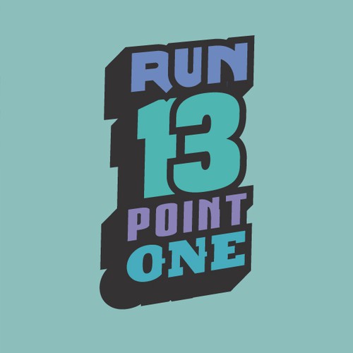 A typography based  logo for a marathon event