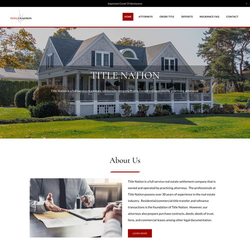 Professional Clean Real Estate Design for Title Company