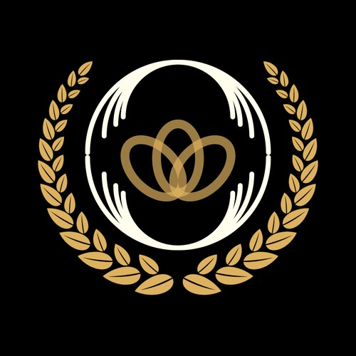 Black and gold botanic logo