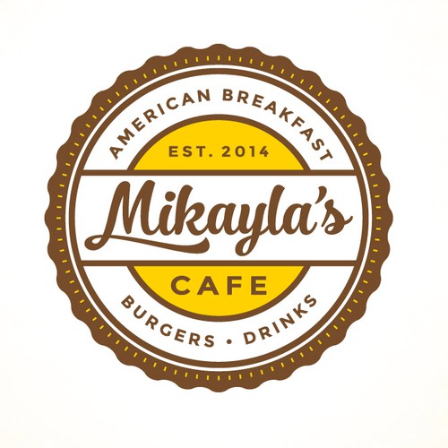 Create a classy and memorable restaurant logo for Mikayla's Cafe