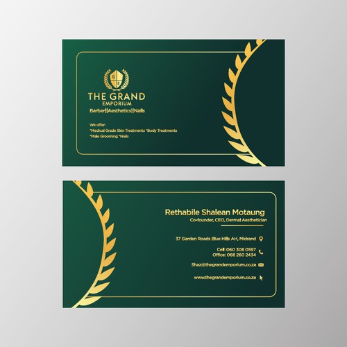 Grand Emporium Business Card Design
