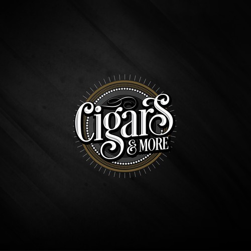 Vintage cigar bar logo