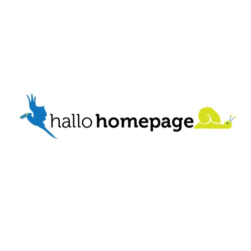 Erstellt ein cooles Logo für Webgestaltung "hallo homepage"
