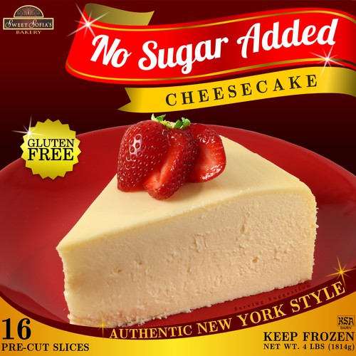 Gourmet Cheesecake Package Design (No Sugar Added)
