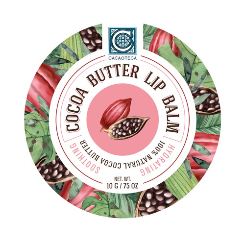 Cacaoteca Lip Balm Label
