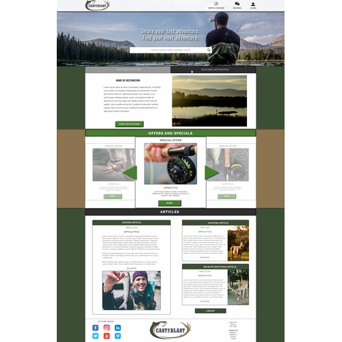 Website for Hunting and Fishing Company