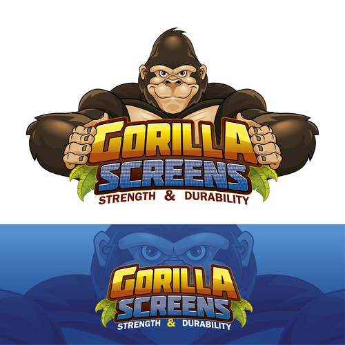 Gorilla Screens logo - mascot