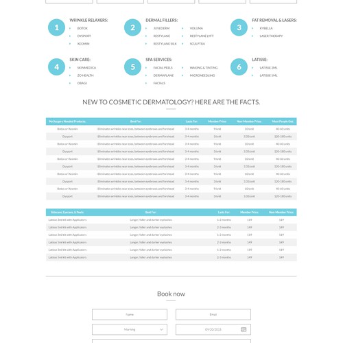 Medical spa - services page