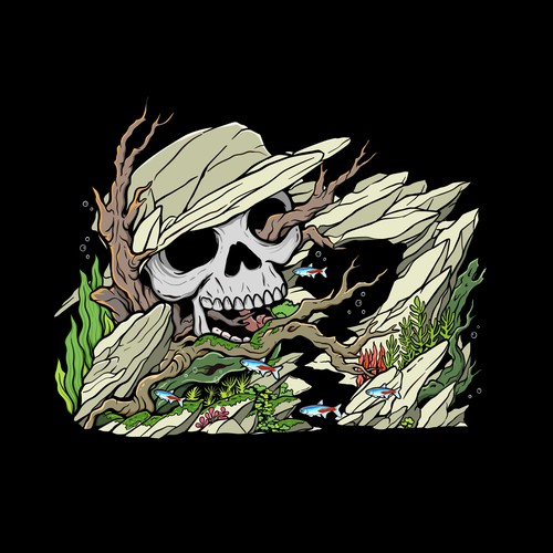 Skull Aquascape