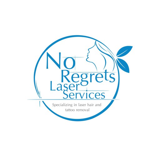 Bold logo concept for laser hair and tattoo removal clinic