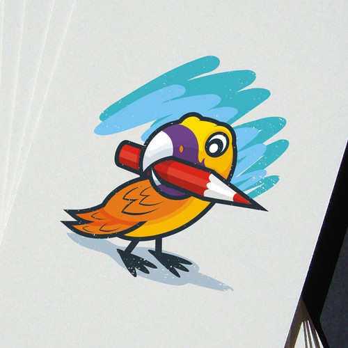 Design a cartoon parrot for new children's website