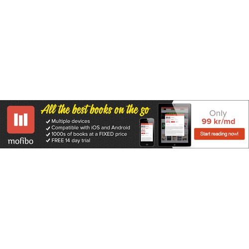 Create a web banner ad for Mofibo