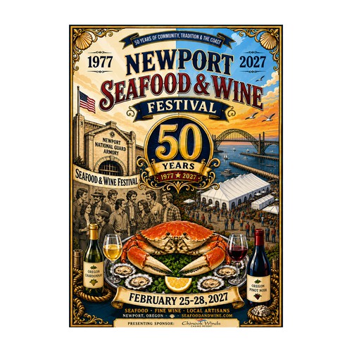 Seafood and Wine Festival Poster