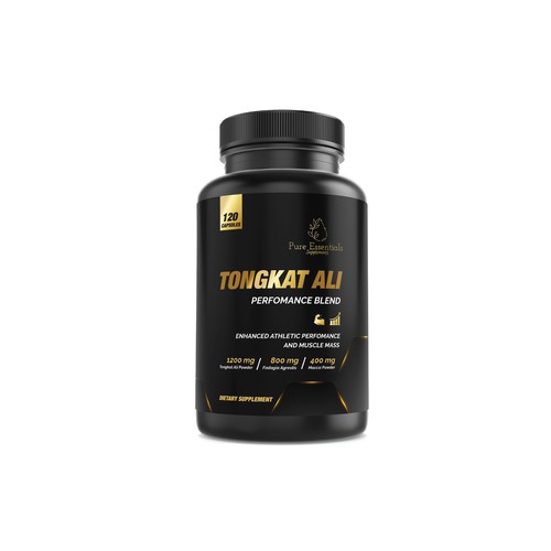 Tongkat Ali Supplement Label