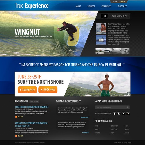 TheTrueAthlete needs a new website design