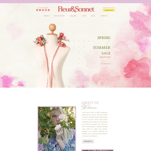 Fleur&Sonnet Website Design