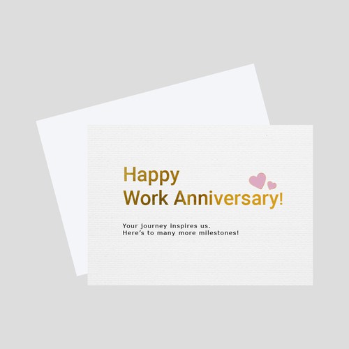 employee anniversary card design 