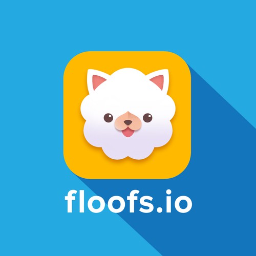 Fluffy dog logo