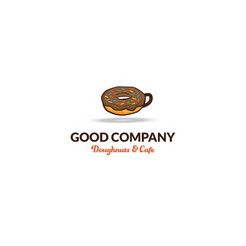 Logo for a doughnut and coffee shop  