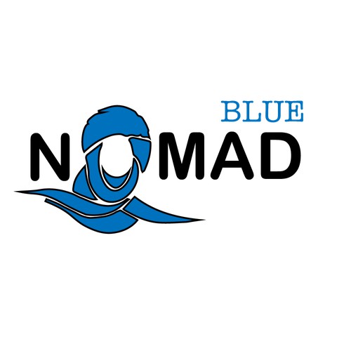 Simple logo for Blue Nomad