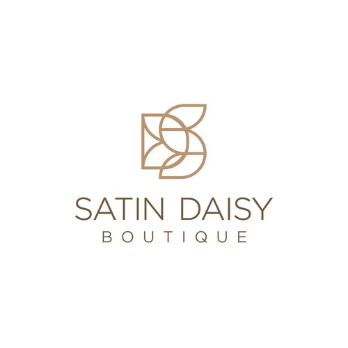 simple logo for satin daisy boutique