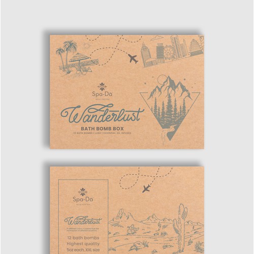 Natural and Elegant Packaging for Wanderlust Bath Bombs