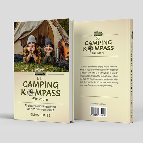  Appealing book cover for a ‘camping for couples’ book
