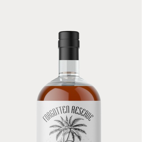 Premium rum packaging design for craft spirits brand
