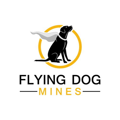 flying dog design vector art