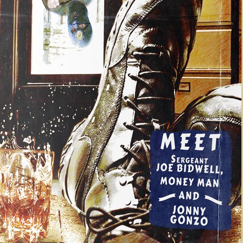 Create a captivating cover for an Ebook about looser PI's, moronic cops, and a superhero pickpocket