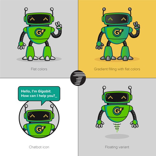 Tachus chatbot design (green variant)