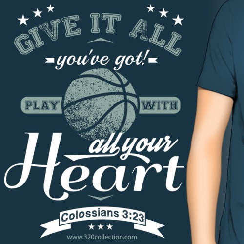 Christian Themed Basketball Shirt for 320 Collection