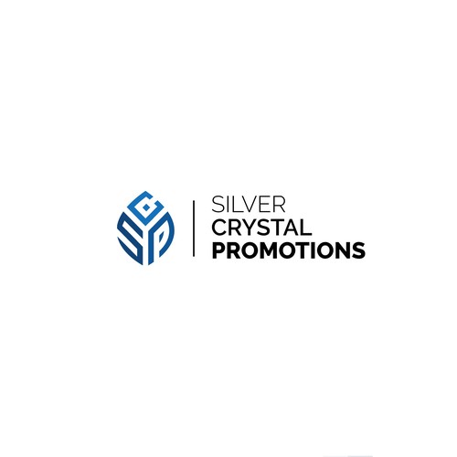 Silver crystal promotion logo