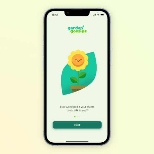 Onboarding experience for an AI Garden management App